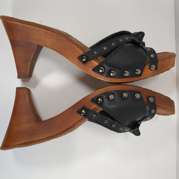 Tribeca By Kenneth Cole Women's Hello Again Black/Brown Heeled Sandals Size 10M - Picture 7 of 11